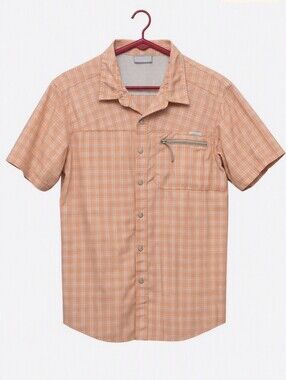 Columbia Mens Short Sleeve Plaid Button Down Shirt